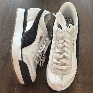 Puma Classic White and Black Sneakers